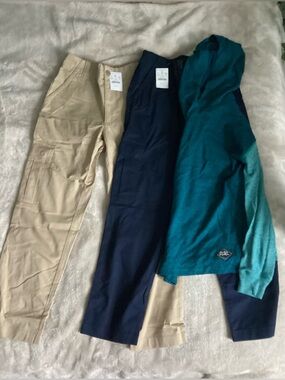 Boys Size 10 Lot | Crewcuts NWT Cargo Pants + Old Navy Hooded Shirt | 3 Pieces